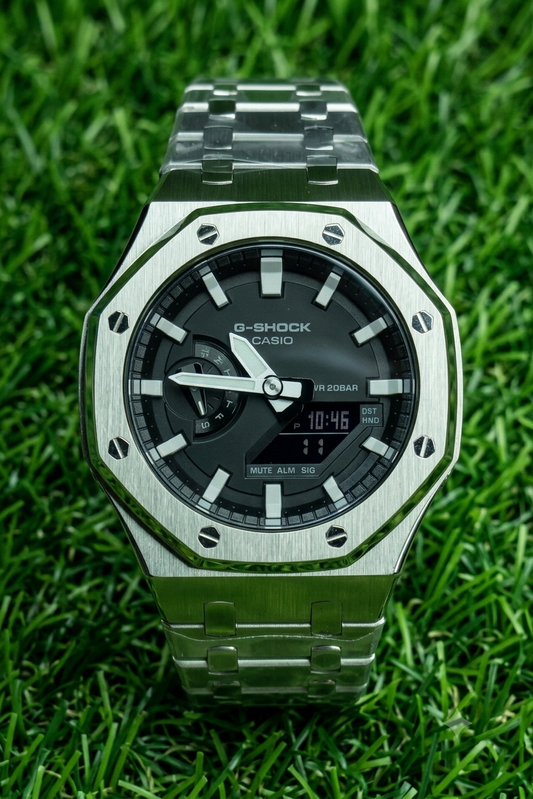 Custom Oak Stainless Steel Watch Mod